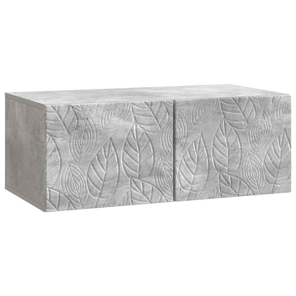 Seinälle asennettava TV-kaappi 59,5 x 31 cm Betoninharmaa