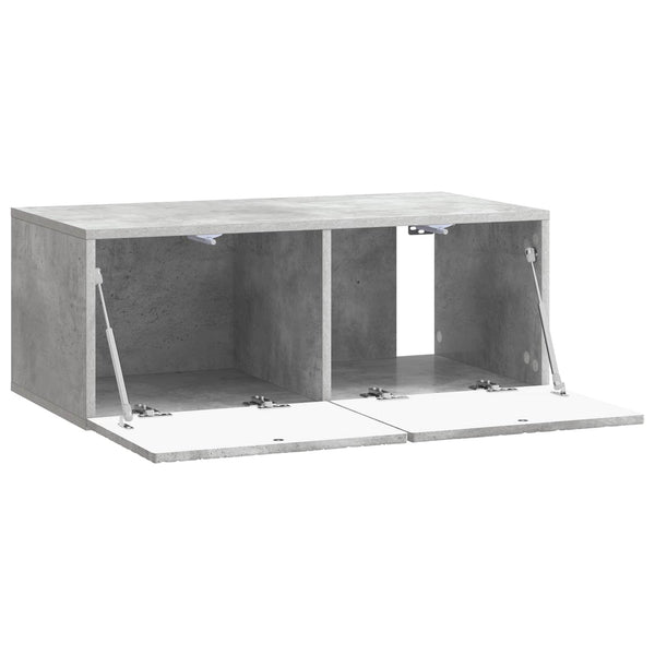 Seinälle asennettava TV-kaappi 59,5 x 31 cm Betoninharmaa