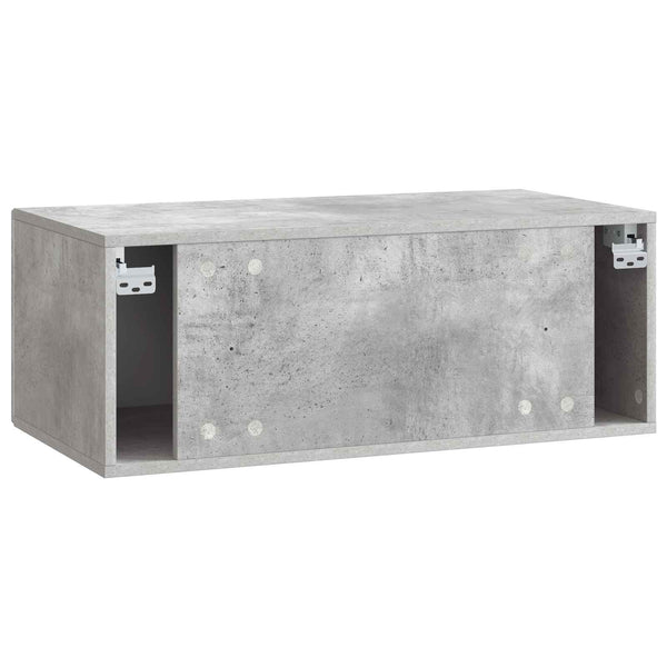 Seinälle asennettava TV-kaappi 59,5 x 31 cm Betoninharmaa