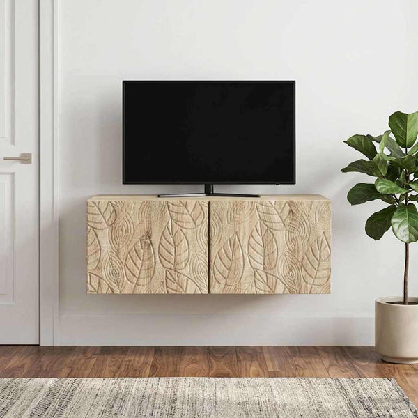 Seinälle asennettava TV-kaappi 78,5 x 31 cm Sonoma-tammi