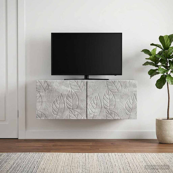 Seinälle asennettava TV-kaappi 78,5 x 31 cm Betoninharmaa