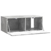 Seinälle asennettava TV-kaappi 78,5 x 31 cm Betoninharmaa