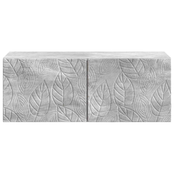 Seinälle asennettava TV-kaappi 78,5 x 31 cm Betoninharmaa