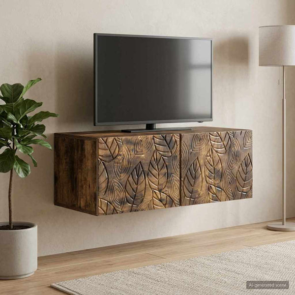 Seinälle asennettava TV-kaappi 78,5 x 31 cm Savutammi