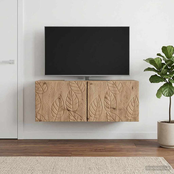 Seinälle asennettava TV-kaappi 78,5 x 31 cm Artisaanitammi