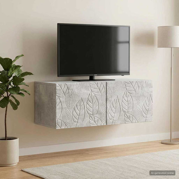 Seinälle asennettava TV-kaappi 98 x 31 cm Betoninharmaa