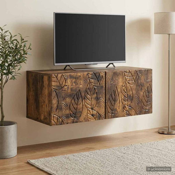 Seinälle asennettava TV-kaappi 98 x 31 cm Savutammi