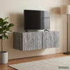 Seinälle asennettava TV-kaappi 98 x 31 cm Harmaa Sonoma