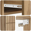 Seinälle Kiinnitettävä Yöpöytä Artisaanitammi 34,5 x 33 x 40 cm
