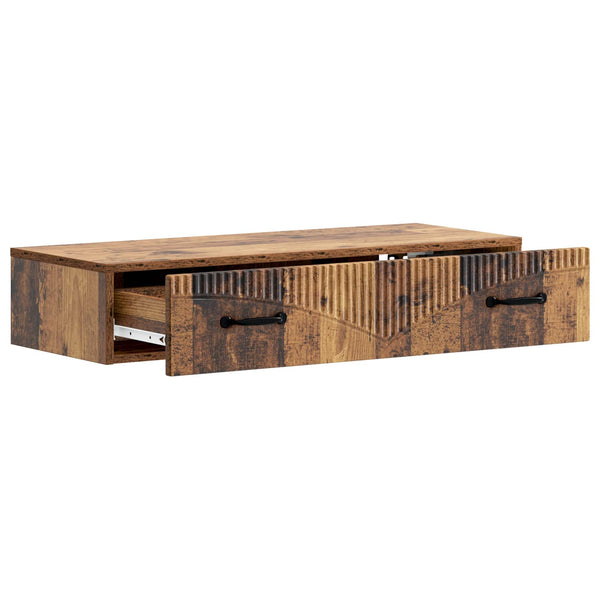 Seinälle Asennettava Sivupöytä 87,5 x 34,5 x 17 cm Tekninen puu