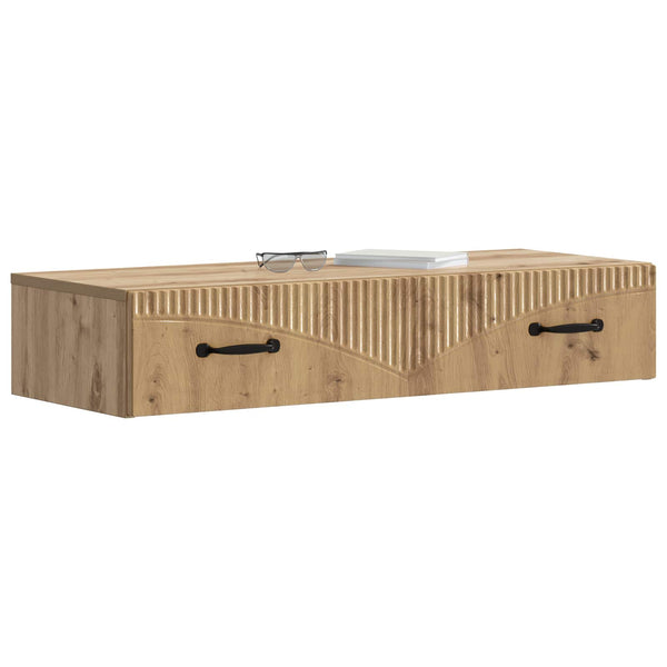 Seinälle Asennettava Sivupöytä 87,5 x 34,5 x 17 cm Tekninen puu