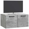 Seinälle asennettava TV-kaappi Betoninharmaa 59,5 x 41 x 30 cm