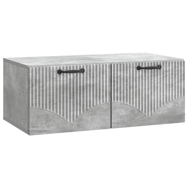 Seinälle asennettava TV-kaappi Betoninharmaa 78,5 x 41 x 30 cm