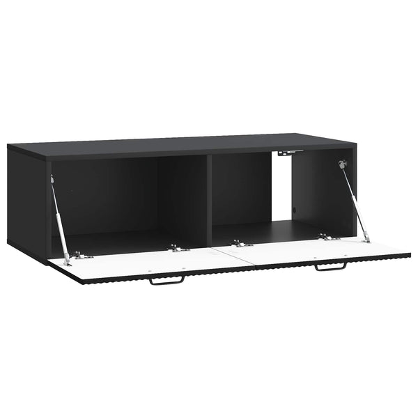 Seinälle asennettava TV-kaappi Musta 98 x 41 x 30 cm