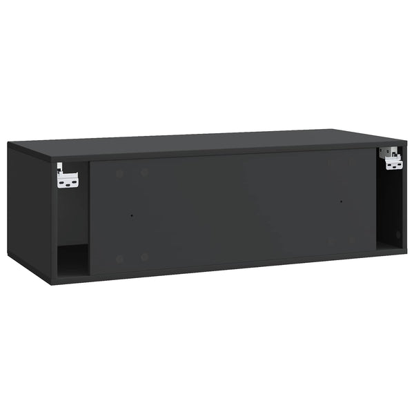 Seinälle asennettava TV-kaappi Musta 98 x 41 x 30 cm