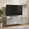 Seinälle asennettava TV-kaappi Betoninharmaa 98 x 41 x 30 cm