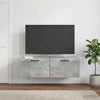 Seinälle asennettava TV-kaappi Betoninharmaa 98 x 41 x 30 cm