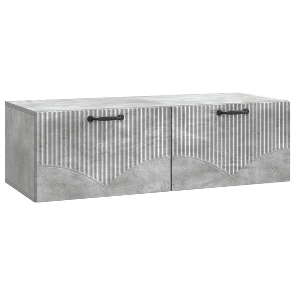 Seinälle asennettava TV-kaappi Betoninharmaa 98 x 41 x 30 cm