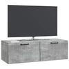 Seinälle asennettava TV-kaappi Betoninharmaa 98 x 41 x 30 cm