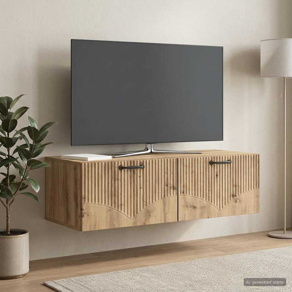 Seinälle asennettava TV-kaappi 98 x 41 x 30 cm Artisaanitammi