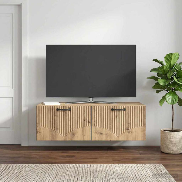 Seinälle asennettava TV-kaappi 98 x 41 x 30 cm Artisaanitammi