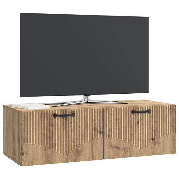 Seinälle asennettava TV-kaappi 98 x 41 x 30 cm Artisaanitammi
