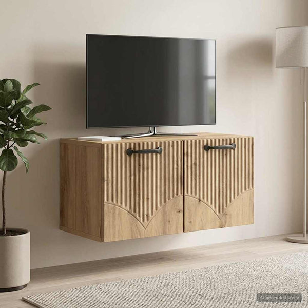 Seinälle asennettava TV-kaappi 59,5 x 31 x 30 cm Artisaanitammi