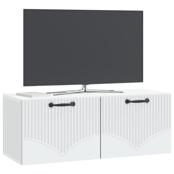 Seinälle asennettava TV-kaappi valkoinen 78,5 x 31 x 30 cm