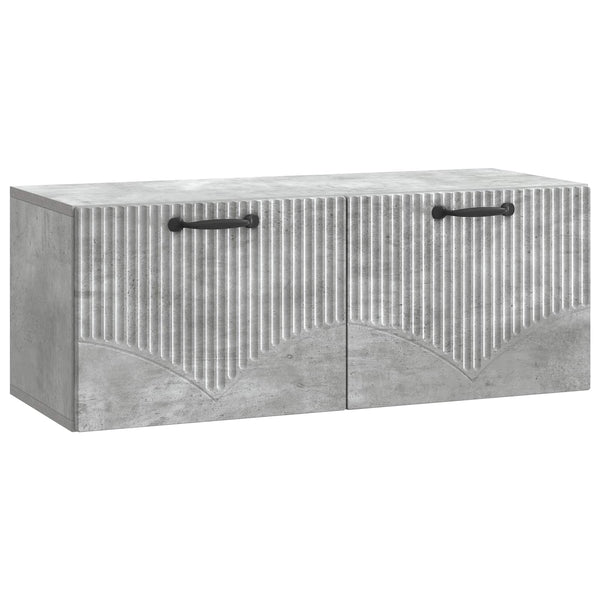 Seinälle asennettava TV-kaappi Betoninharmaa 78,5 x 31 x 30 cm