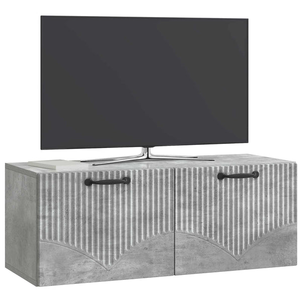 Seinälle asennettava TV-kaappi Betoninharmaa 78,5 x 31 x 30 cm