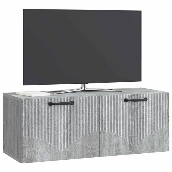 Seinälle asennettava TV-kaappi Harmaa sonoma 78,5 x 31 x 30 cm