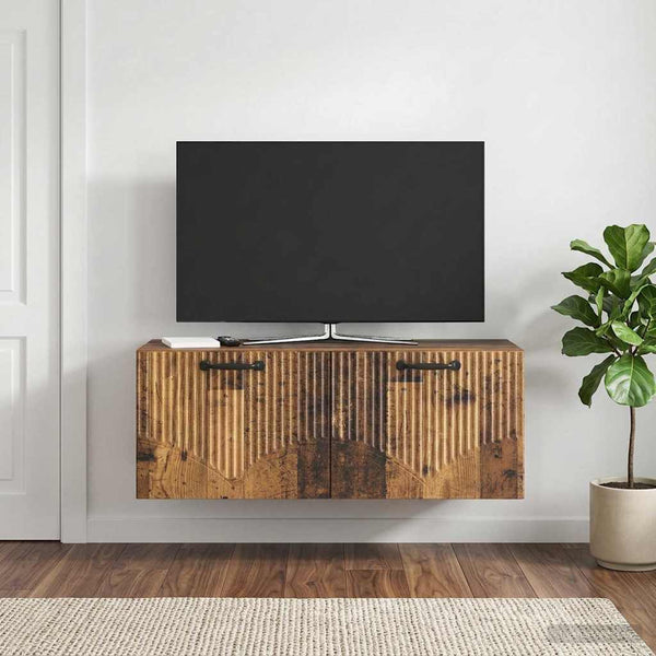 Seinälle asennettava TV-kaappi Vanha puu 78,5 x 31 x 30 cm