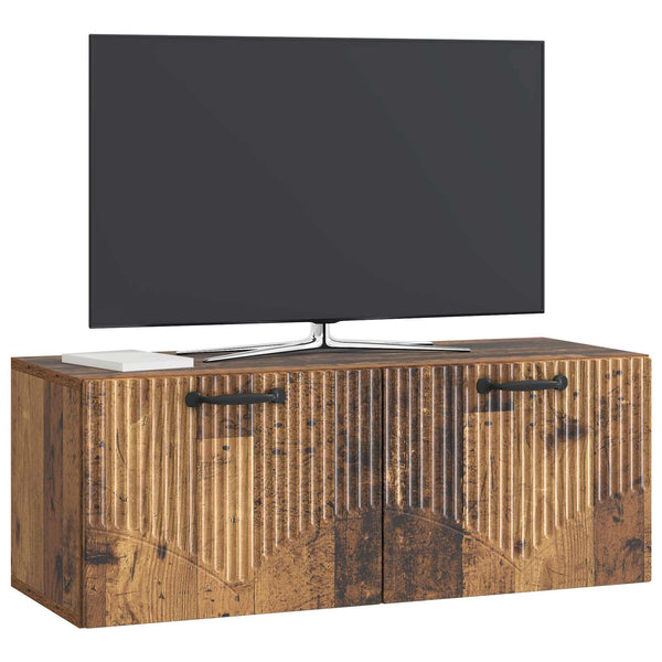 Seinälle asennettava TV-kaappi Vanha puu 78,5 x 31 x 30 cm