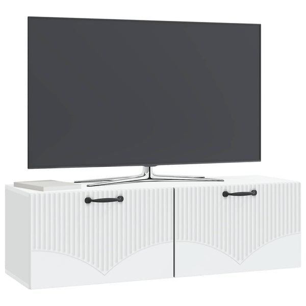 Seinälle asennettava TV-kaappi valkoinen 98 x 31 x 30 cm
