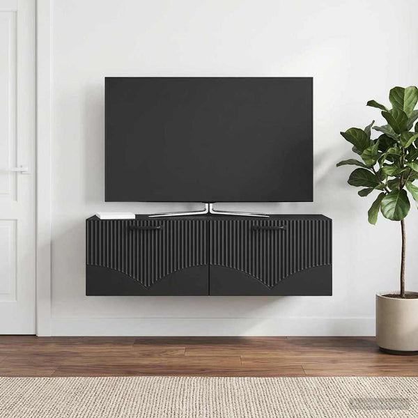 Seinälle asennettava TV-kaappi Musta 98 x 31 x 30 cm