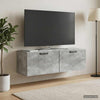 Seinälle asennettava TV-kaappi Betoninharmaa 98 x 31 x 30 cm