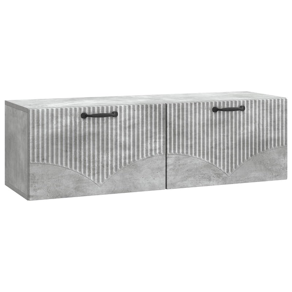 Seinälle asennettava TV-kaappi Betoninharmaa 98 x 31 x 30 cm