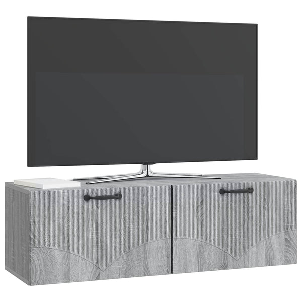 Seinälle asennettava TV-kaappi Harmaa sonoma 98 x 31 x 30 cm