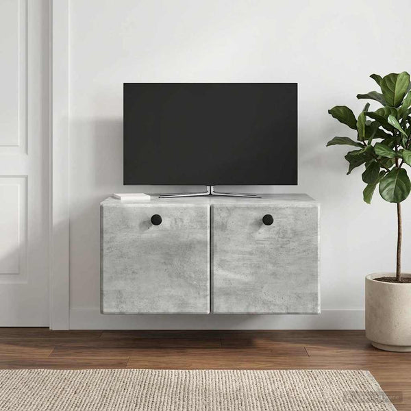 Seinälle asennettava TV-kaappi 59,5 x 41 x 30 cm Betoninharmaa