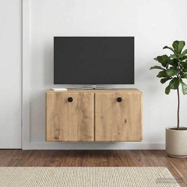 Seinälle asennettava TV-kaappi 59,5 x 41 x 30 cm Artisaanitammi