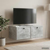 Seinälle asennettava TV-kaappi 78,5 x 41 x 30 cm Betoninharmaa