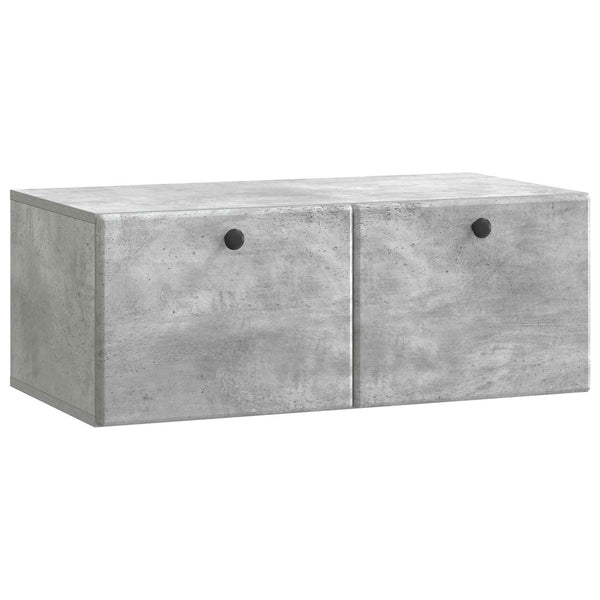 Seinälle asennettava TV-kaappi 78,5 x 41 x 30 cm Betoninharmaa