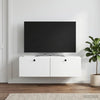 Seinälle asennettava TV-kaappi 98 x 41 x 30 cm valkoinen