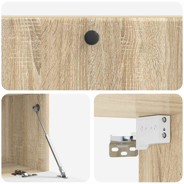 Seinälle asennettava TV-kaappi 98 x 41 x 30 cm Sonoma-tammi