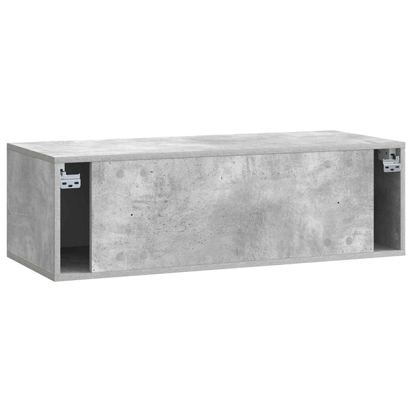Seinälle asennettava TV-kaappi 98 x 41 x 30 cm Betoninharmaa