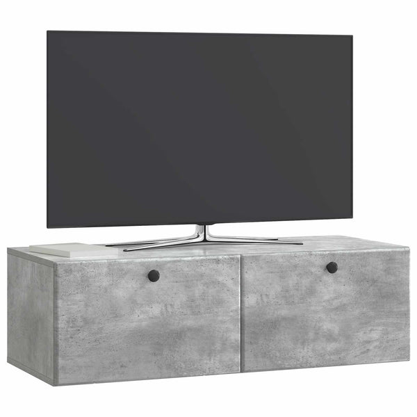 Seinälle asennettava TV-kaappi 98 x 41 x 30 cm Betoninharmaa