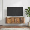 Seinälle asennettava TV-kaappi 98 x 41 x 30 cm Vanha puu