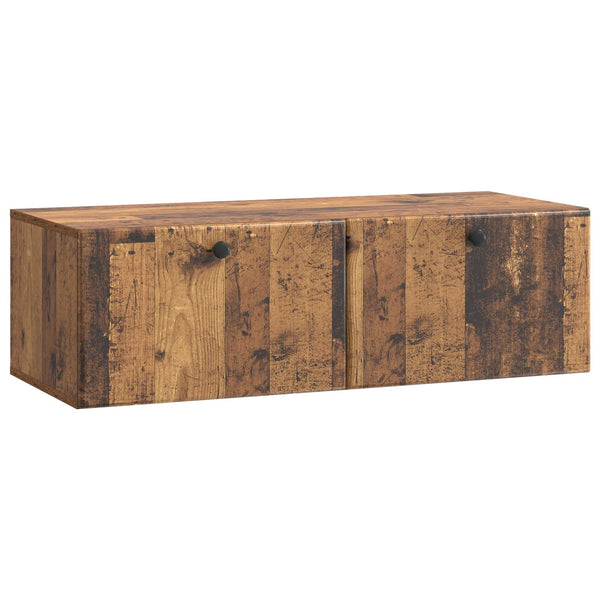 Seinälle asennettava TV-kaappi 98 x 41 x 30 cm Vanha puu