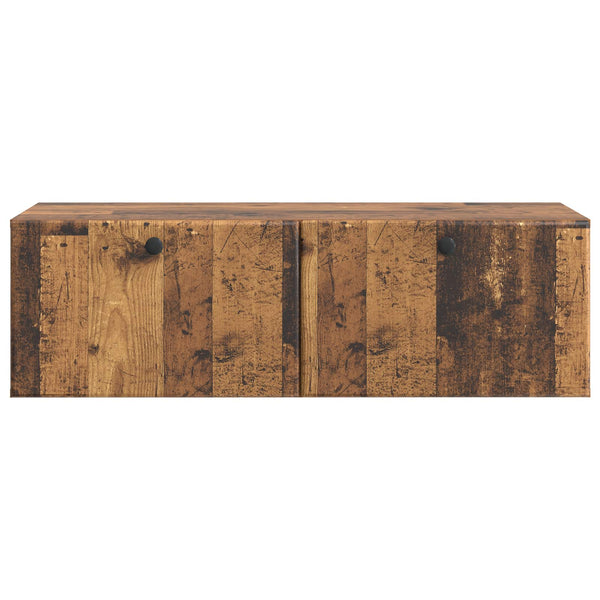 Seinälle asennettava TV-kaappi 98 x 41 x 30 cm Vanha puu