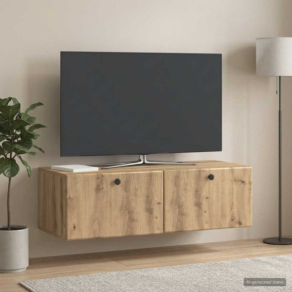 Seinälle asennettava TV-kaappi 98 x 41 x 30 cm Artisaanitammi